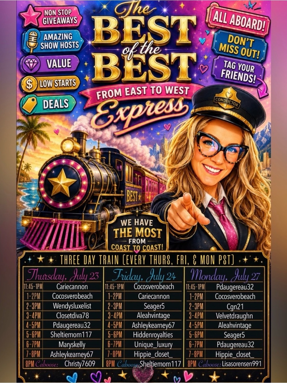 BEST OF THE BEST FROM EAST TO WEST EXPRESS TRAIN